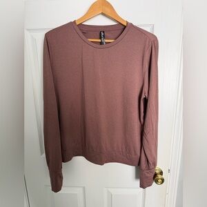 Elegant Mauve Long Sleeve Top